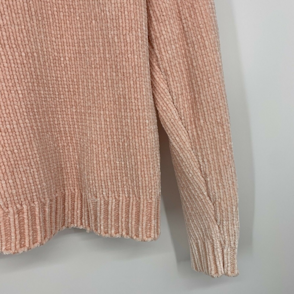 Dip Sweater Womens Size Small Pink V Neck Soft Chenille Pullover Long Sleeve - Picture 8 of 9